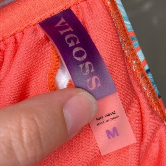 Vigoss Tropical Print Two-Piece Bikini Size M - Picture 5 of 8